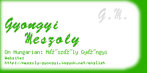 gyongyi meszoly business card